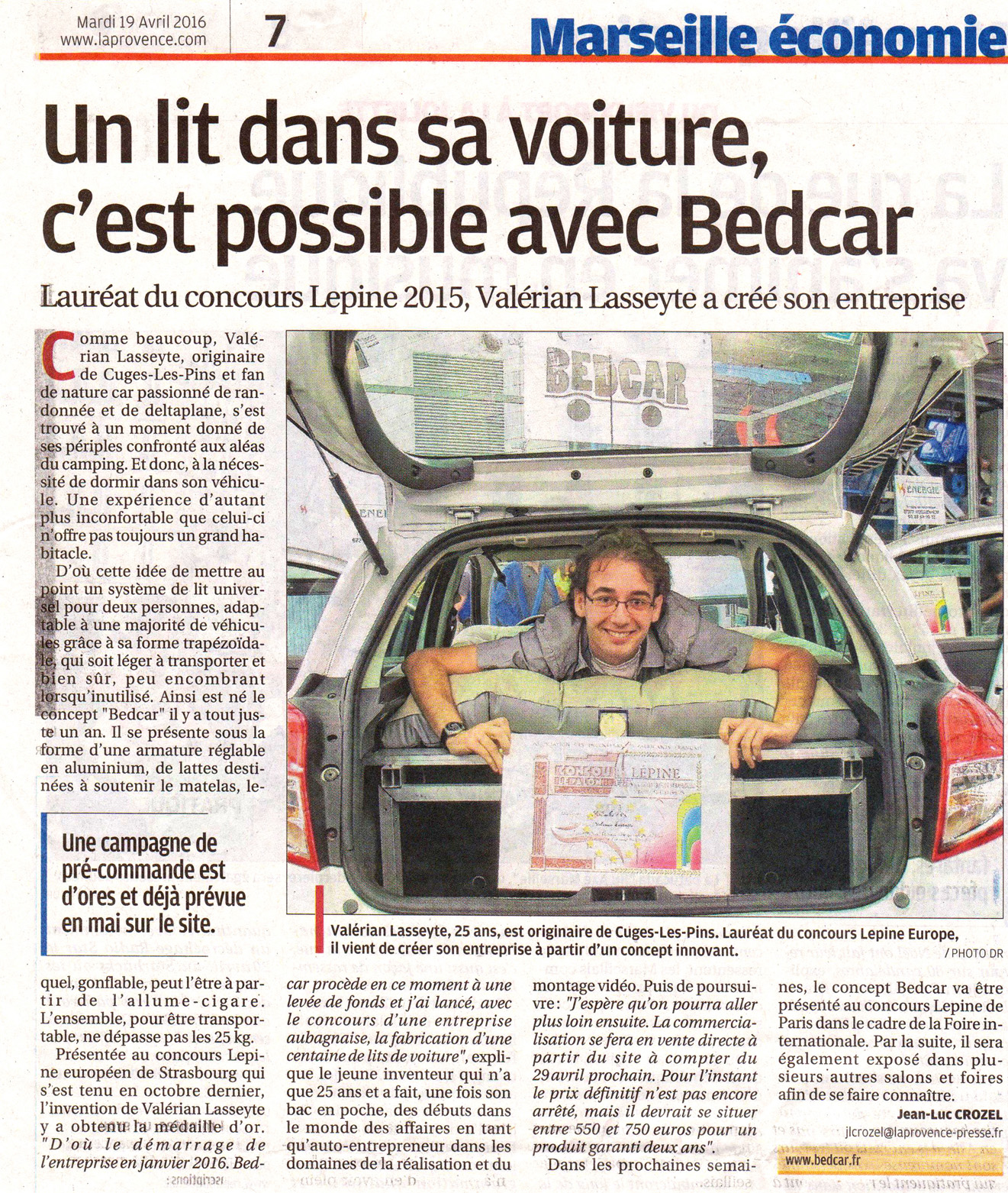 Bedcar présente un lit modulable pour voiture